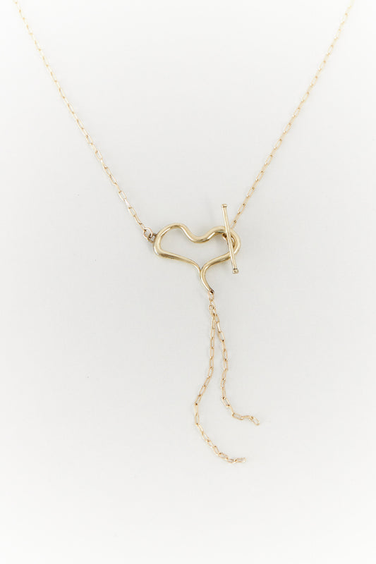 Heart necklace 14k gold