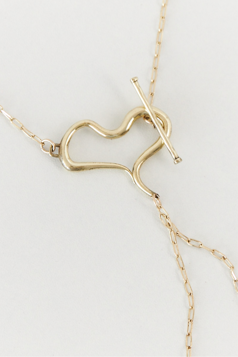 Heart necklace 14k gold