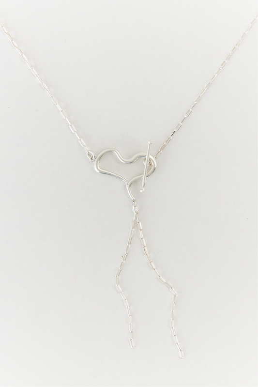 Heart necklace silver