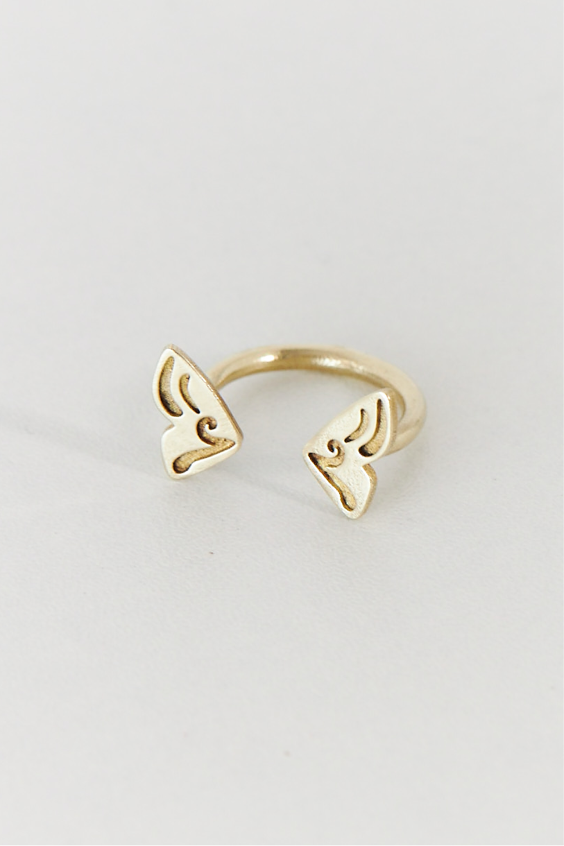 Mayas wings ring 14k gold