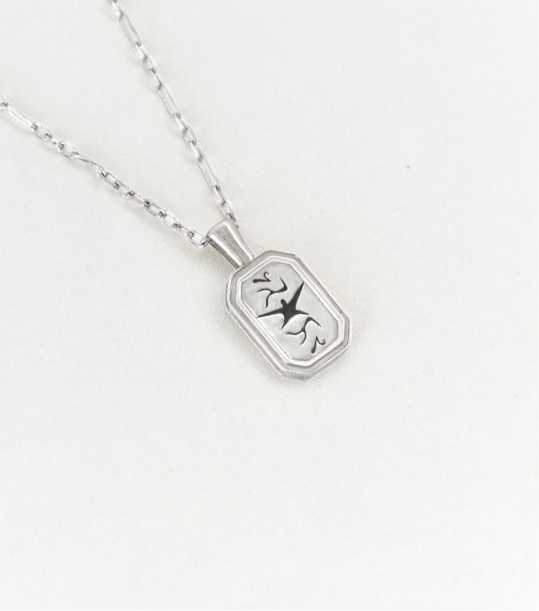 Slow Dancing necklace silver